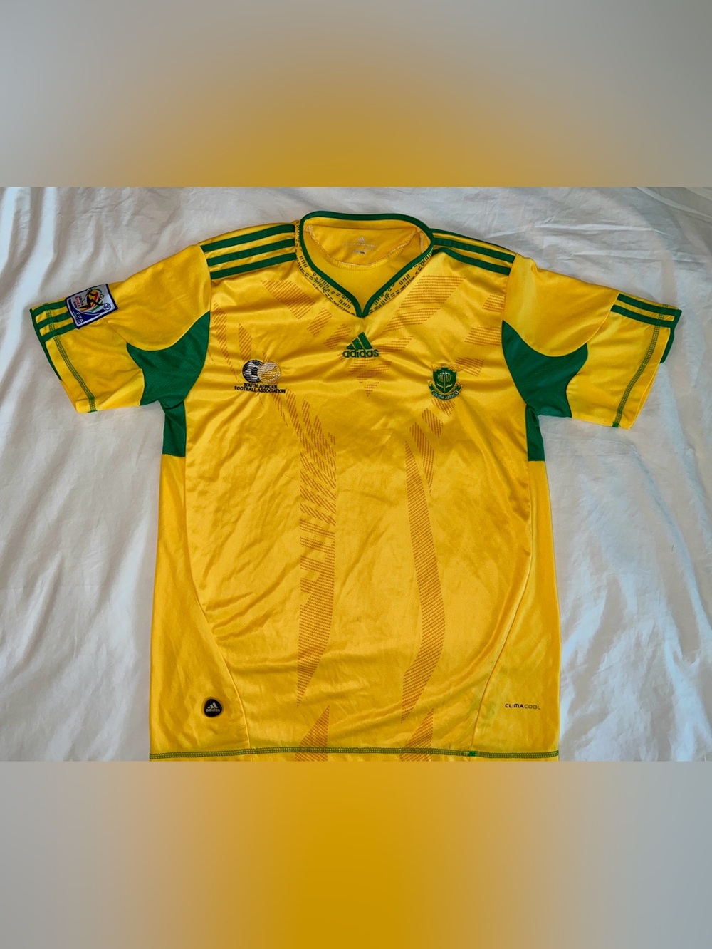 adidas South Africa Football Men’s Yellow & Green Soccer Jersey ⚽️🔥💛💚